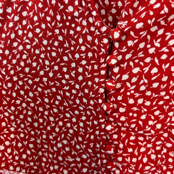 Madewell Kinston Blouse- Side Button- Vneck Wrap Top- Women’s Top - Picture 3 of 6